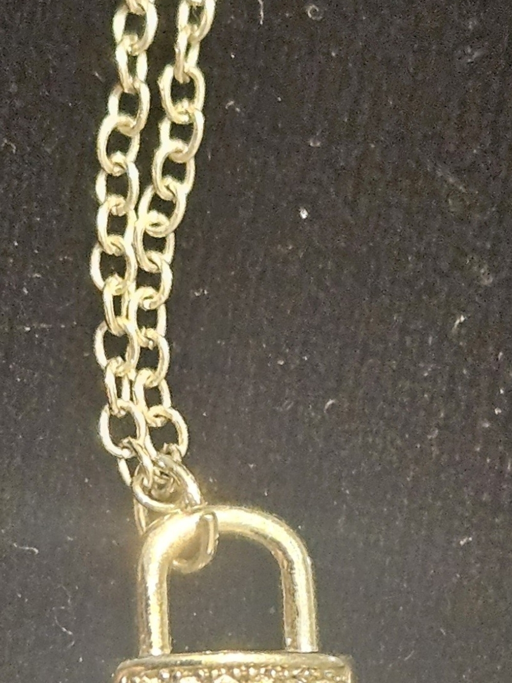 Delicate Gold Padlock Pendant Necklace for Women - Picture 4 of 5